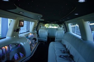 Interior of Stretch Navigator by Time Limo